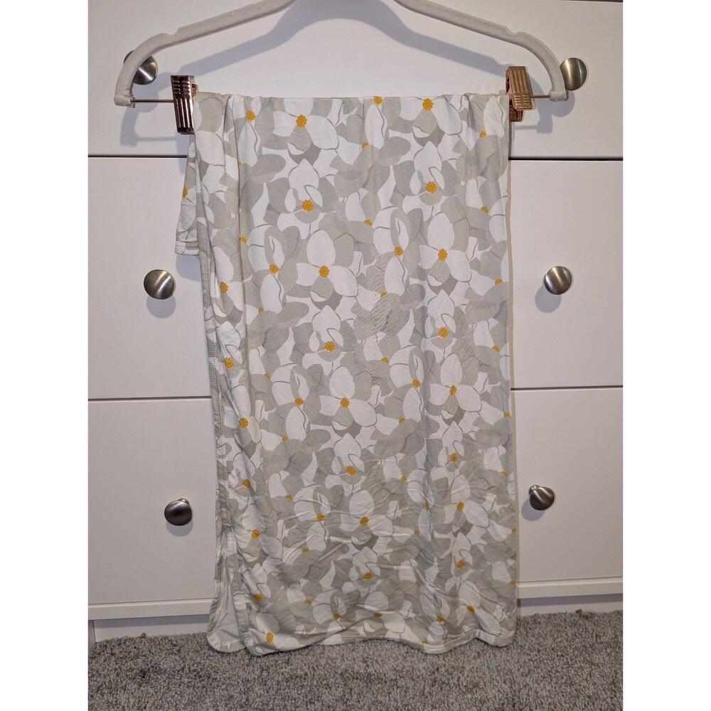 Southern Slumber bamboo Magnolia print swaddle blanket